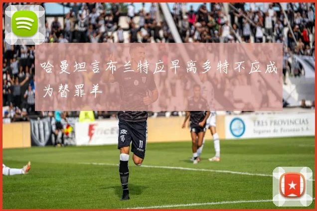 哈曼坦言布兰特应早离多特不应成为替罪羊